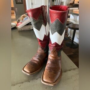 Macie Bean square toe cowboy cowgirl boots size 8M.